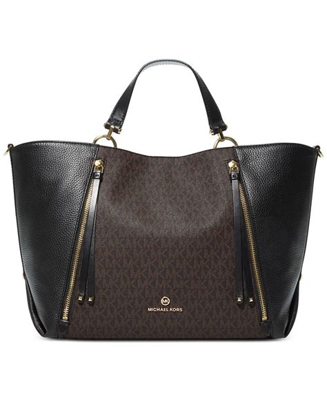 michael michael kors brooklyn large grab leather tote damson|MICHAEL Michael Kors Brooklyn Large Grab Bag .